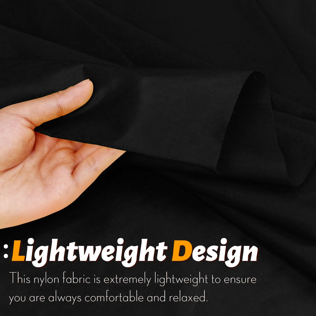 Black Ripstop Nylon Waterproof Fabric, 3 Yard, 60 Inch Wide
