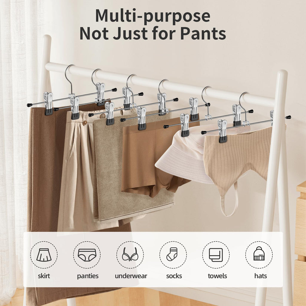 Pants Hangers with Clips Skirt Hangers for Women 50Pack