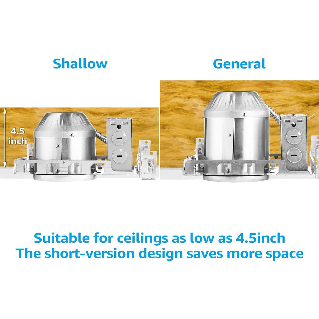 4 Inch Shallow New Construction Recessed Lighting Housing