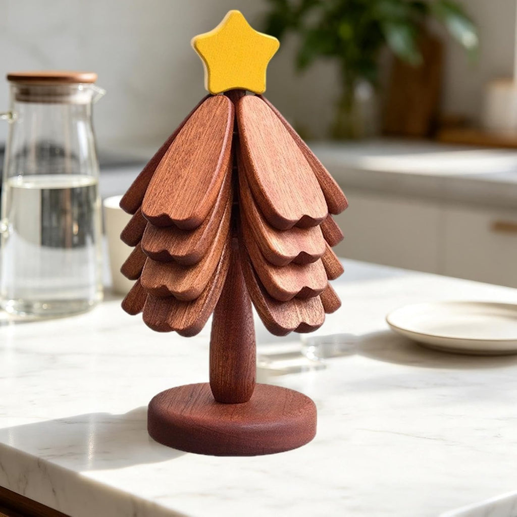Wooden Trivets for Hot Dishes, Wooden Tree Trivet Set
