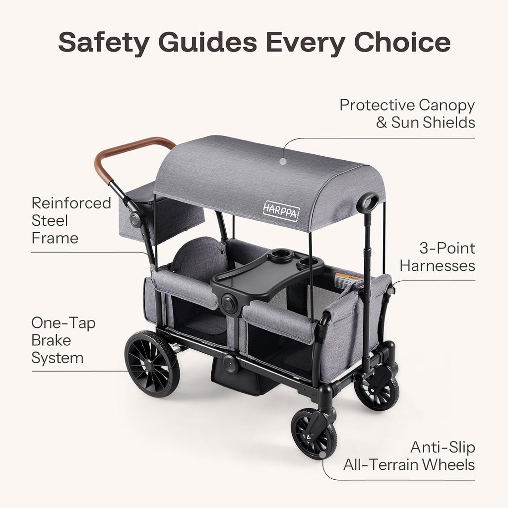 Rori Wagon Stroller for 2 Kids, 8''/12''All-Terrain Wheels