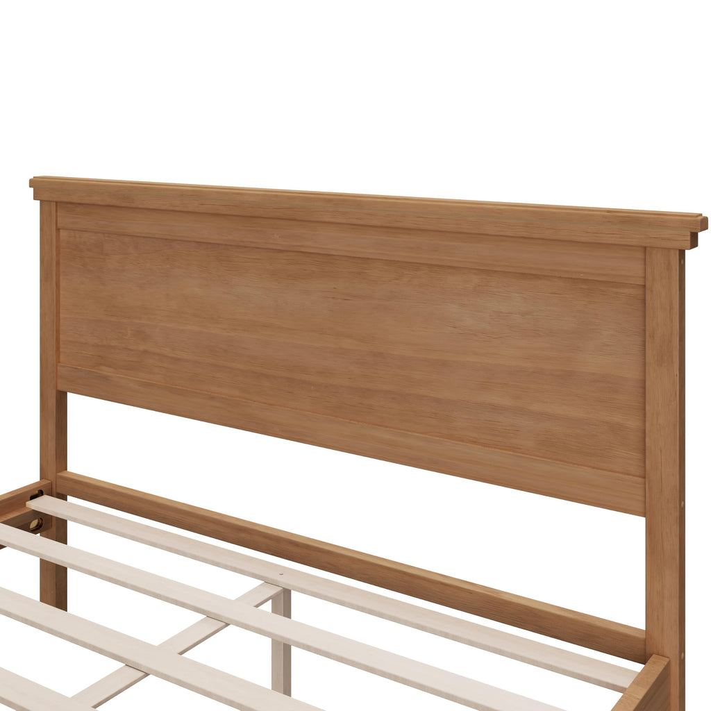 Vintage Wood Bed Frame with Headboard, Seadrift
