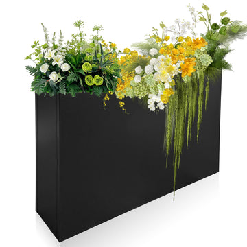 Metal Planter Box 38" x 10" x 30" Large Rectangular Planter Heavy Duty Galvanized Steel Tall Plant Boxes with Insert