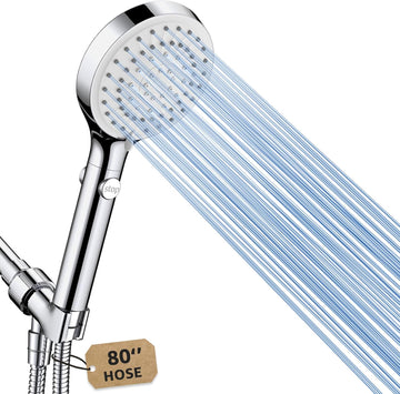 Shower Head with Handheld, High Pressure Handheld Shower Head with 80" Extra Long Stainless Steel Hose & Adjustable