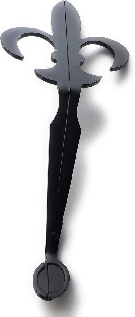 Wick Trimmer with Fleur de Lis Design, Matte Black Finish, Candle Wick Debris Catching Trays, Brand