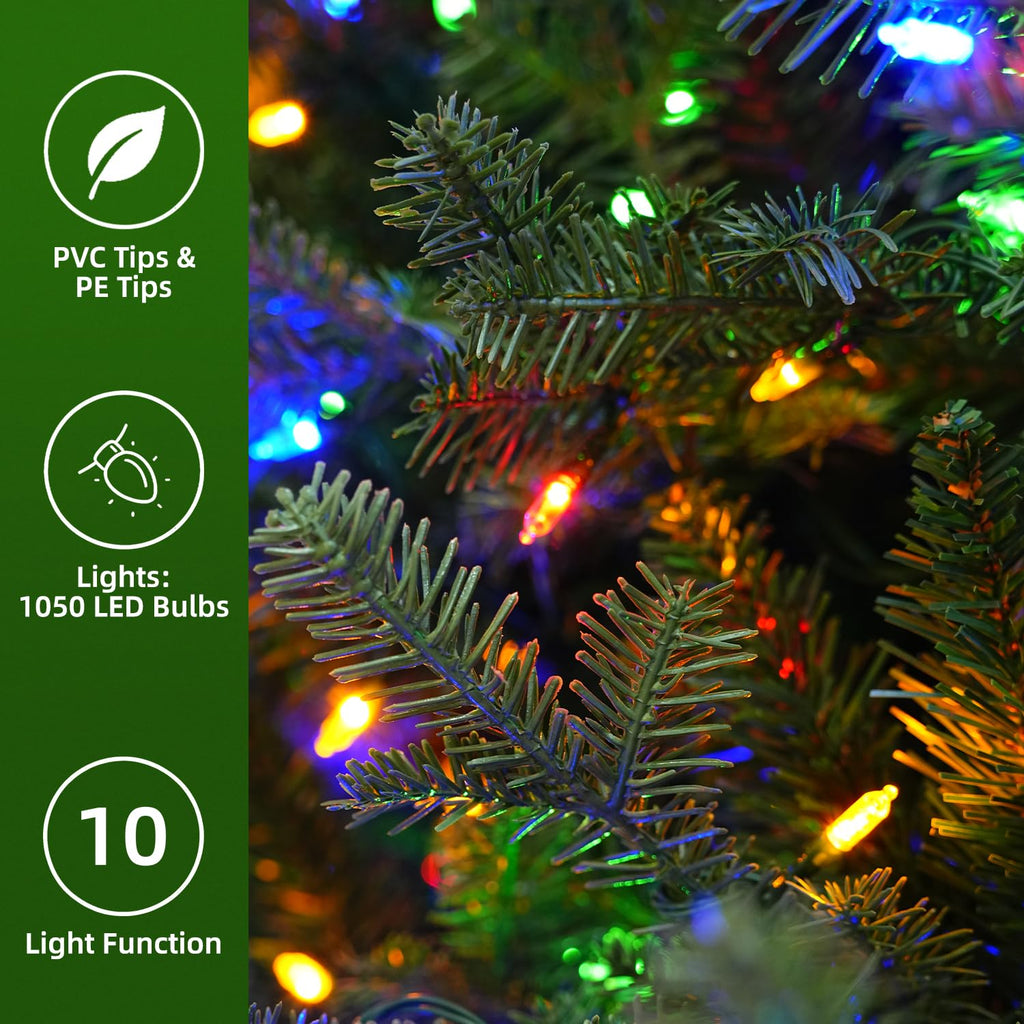 7.5ft Pre-Lit Everglow Balsam Fir Artificial Christmas Tree