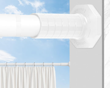 Extra Long Tension Curtain Rod No Drilling, Adjustable 51-168In, White