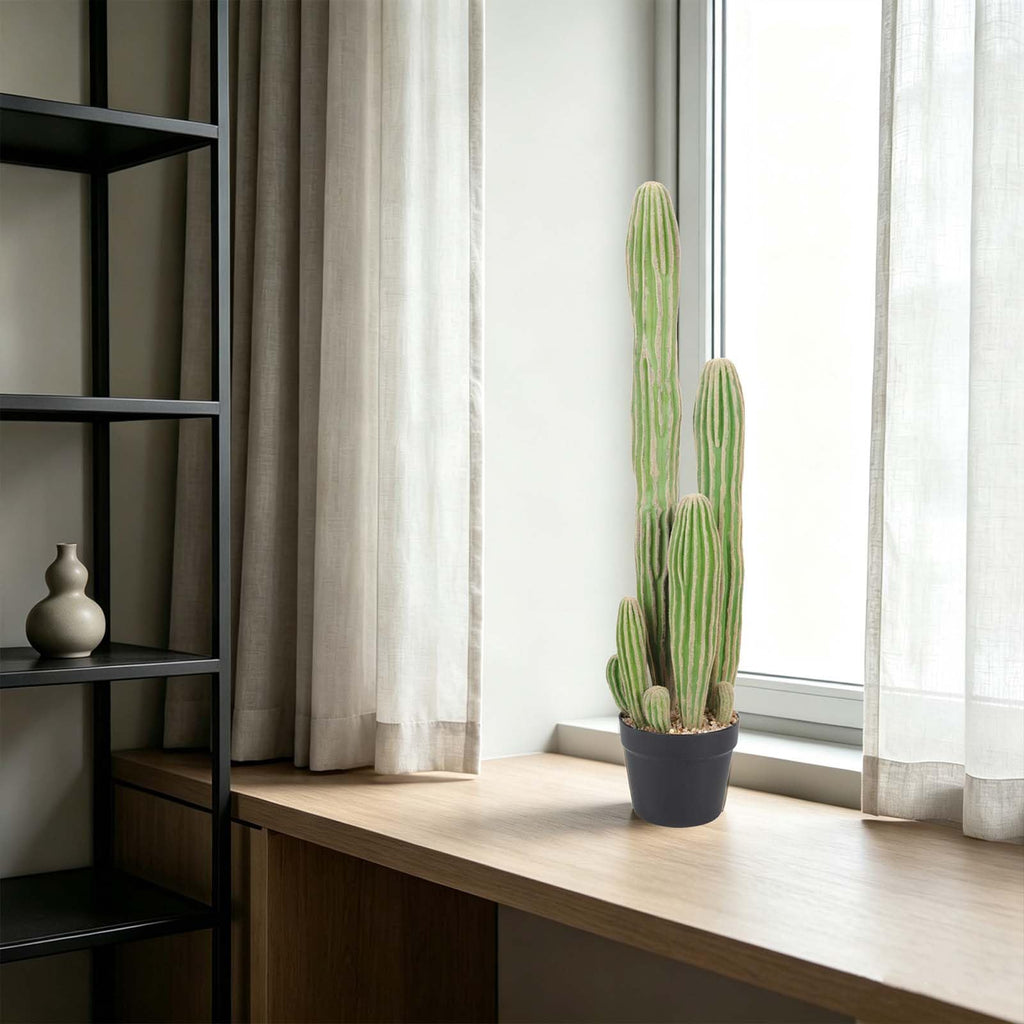 Artificial Cactus 31 INCH Tall Fake Cactus Plants Faux Cacti Saguaro with Planter for Indoor Outdoor Home Office Shop