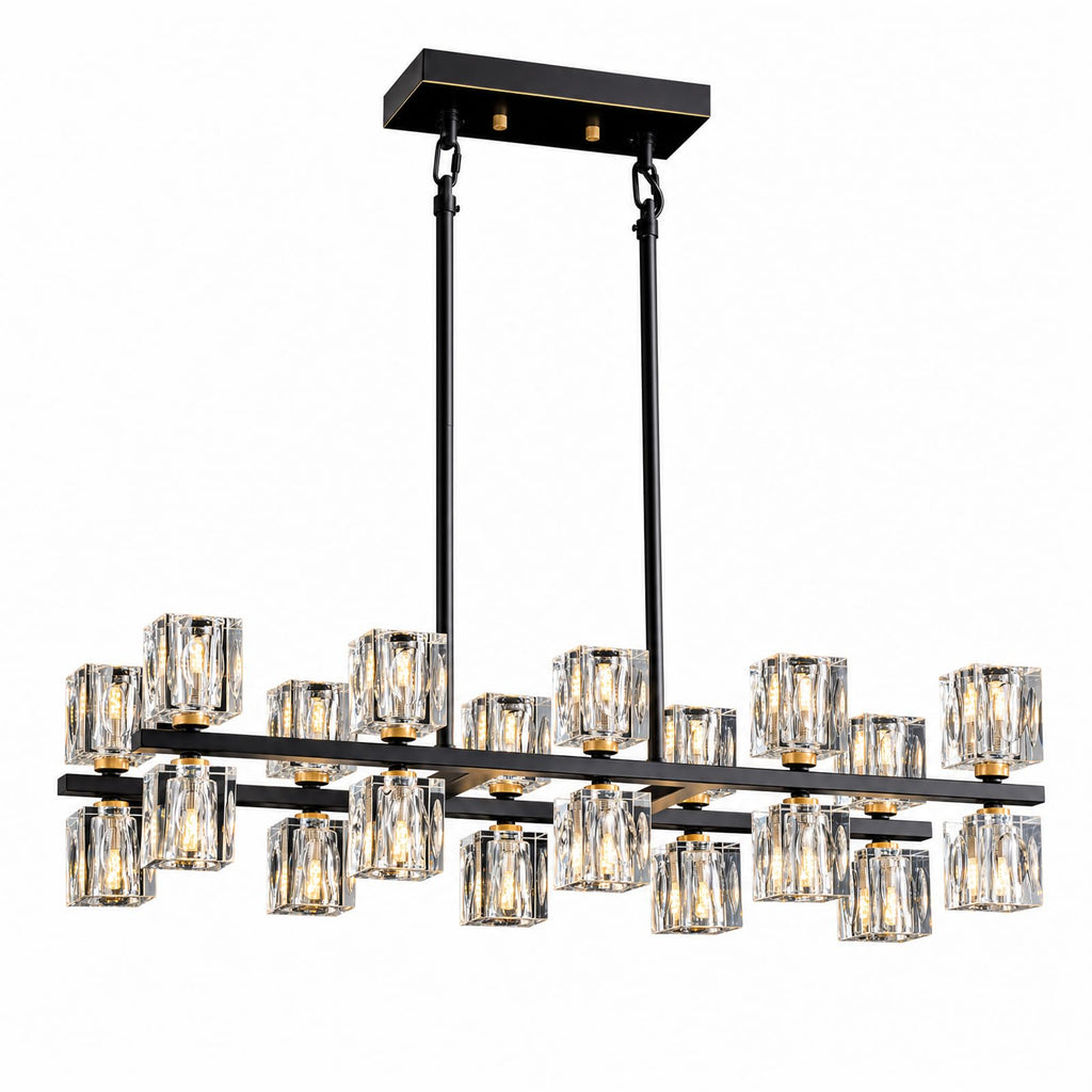 Linear Crystal Chandelier Kitchen Island 32inch