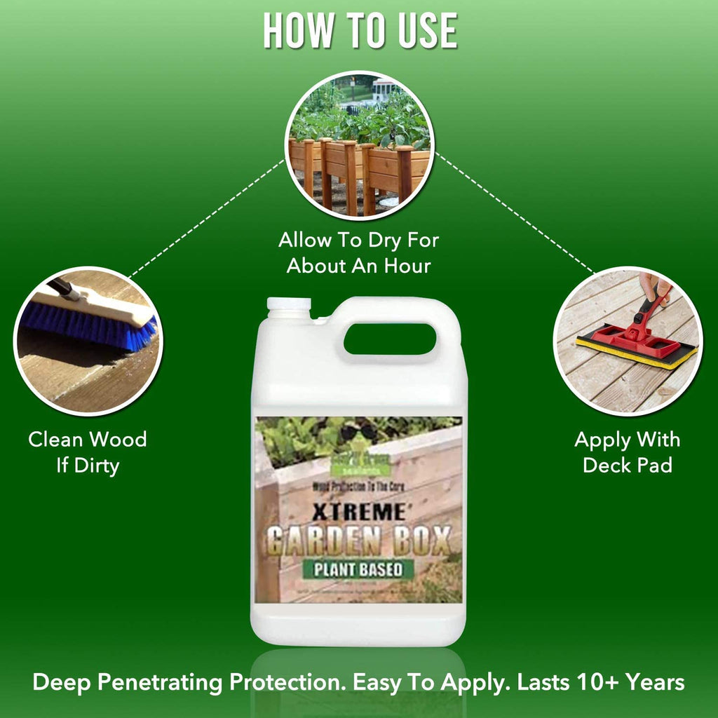 Box Sealer | FDA Food Contact Safe Plant-Based Wood Sealant for Raised Bed, Planter & Pet House. Protects All Wood