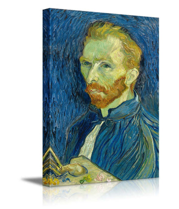 Self Portrait by Vincent Van Gogh - Canvas Print Wall Art Famous Painting Reproduction - 24" x 36"