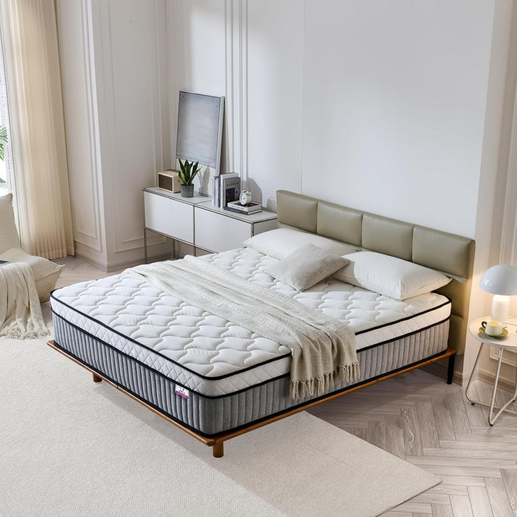 Full Size Mattress, 12 Inch Full Mattress,Hybrid Mattresses in a Box with Memory Foam and Individual Pocketed