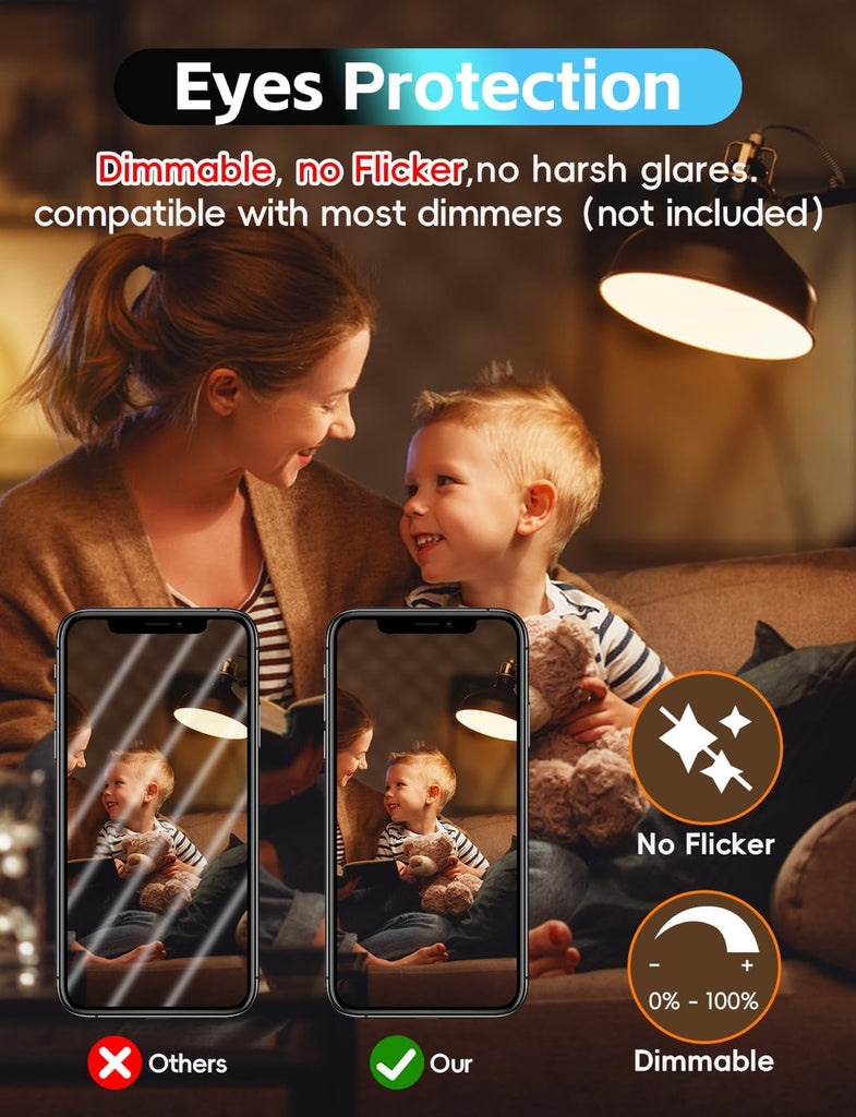 Edison Bulbs E26 LED Bulb 60 Watt Equivalent, Vintage LED Light Bulbs CRI90+ ST19, Dimmable Clear Light Bulbs (2700K