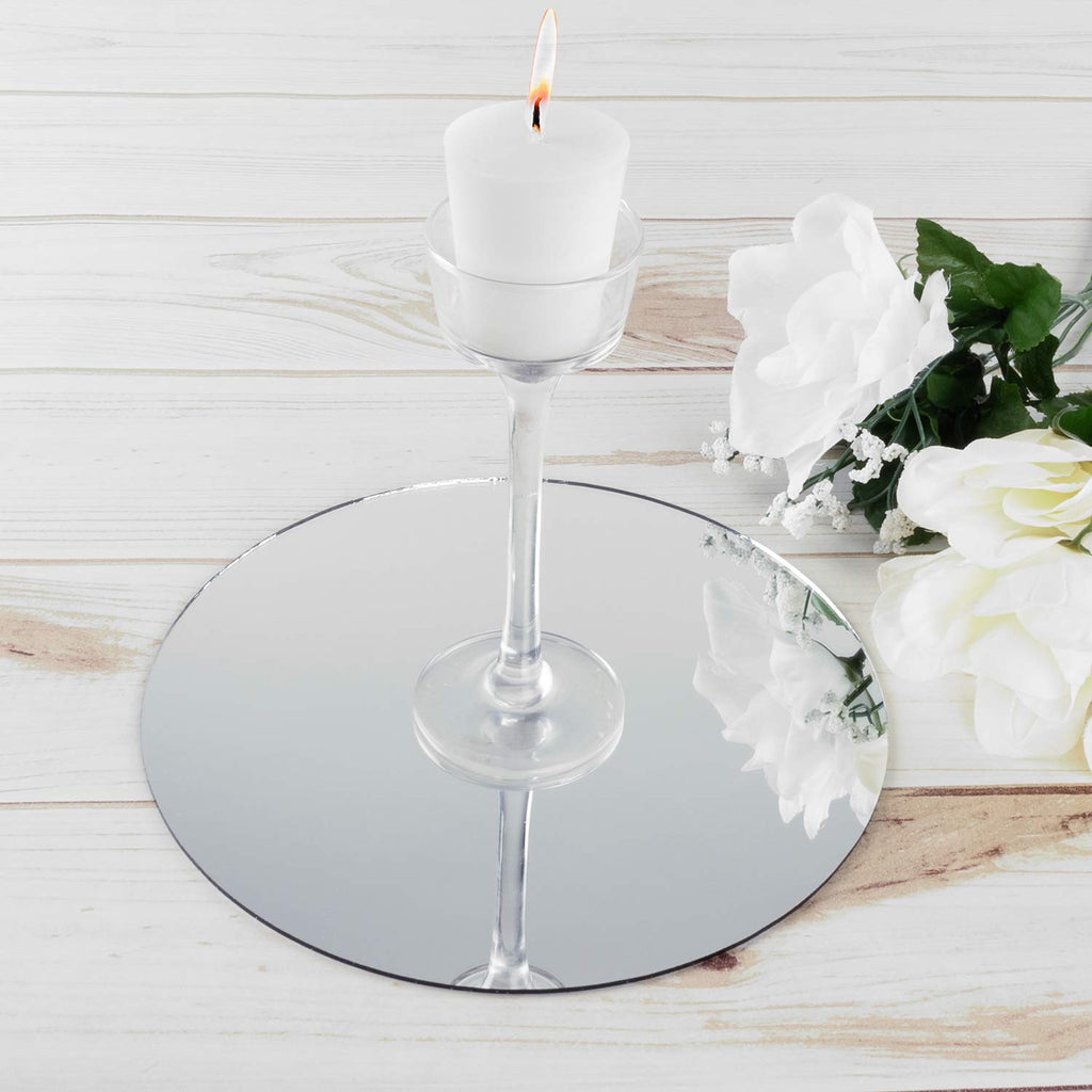 Round Mirror Wedding Table Centerpieces, 10 Pieces, 8" Inches