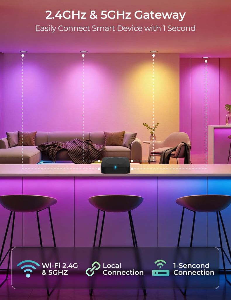 Smart Recessed Light 6 Inch, RGBCW Color Changing Dimmable, 6 Pack
