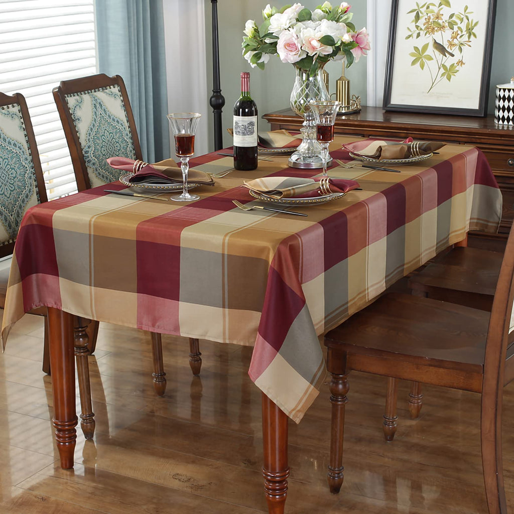 Rectangle Tablecloth 60 x 84 Inch, Red, Checkered Table Cloths