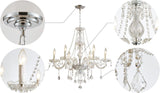 6 Light Chandelier Modern K9 Crystal Chandelier Lighting, Clear Crystal Ceiling Light Fixture Pendant Lamp for Dining Room Bathroom Bedroom Livingroom A100-B00YSMM78E