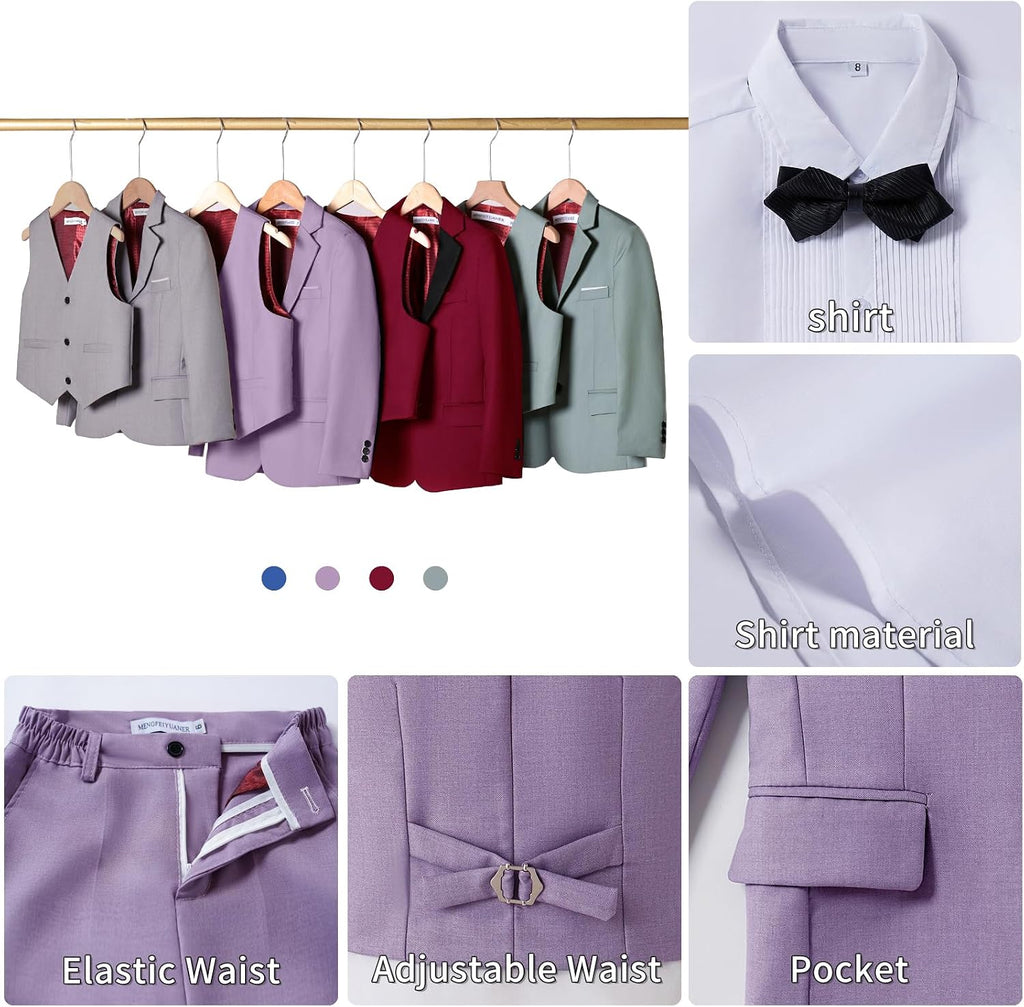 Boys Suit Formal Suits for Boy Slim Fit Kids Tuxedo Suit for Teen Boy Toddler Dress Boys Wedding Communion