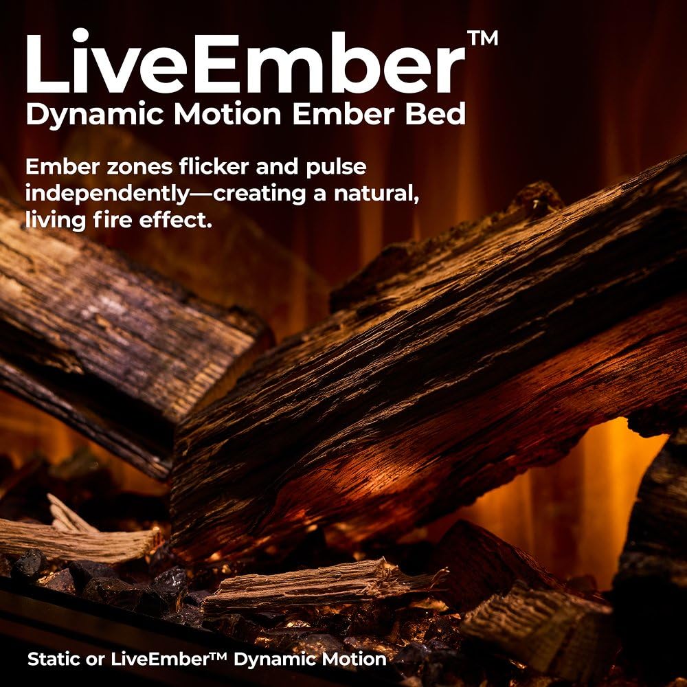 Nordeast 64" Linear Electric Fireplace Insert - Oak