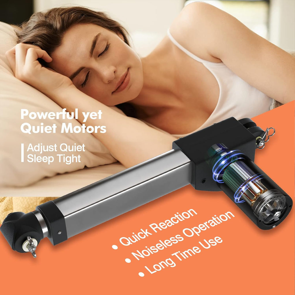 Adjustable Bed Base with Remote, Electric Reclining Bed with Head & Foot Incline, LED Under-Bed Lighting and Dual USB