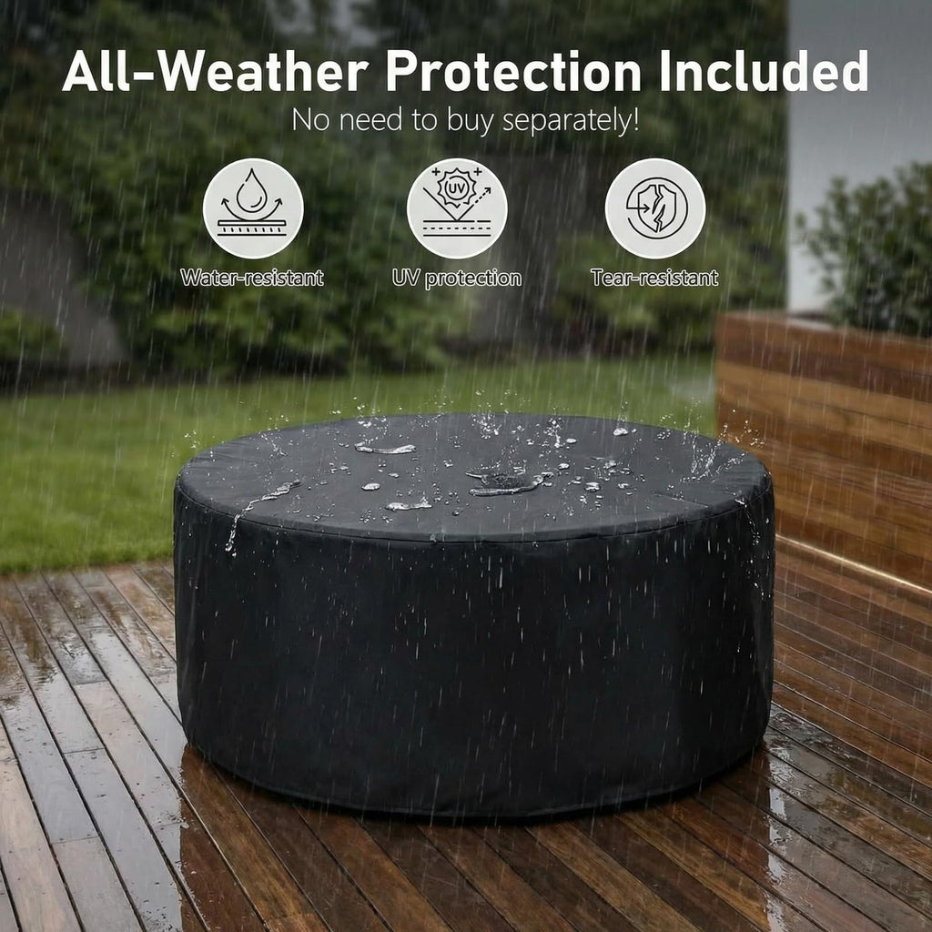 30-Inch Round Propane Fire Pit Set, 50, 000 BTU, 2-Piece