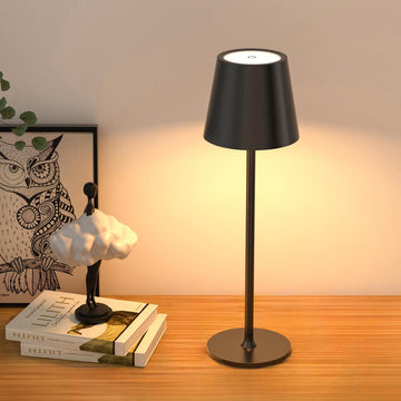Cordless Table Lamps Rechargeable, 3 Adjustable Height, 5000 Capacity Operated, 3 Colors Smooth Dimming, Portable LED