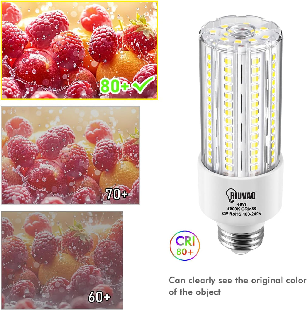 40W LED Corn Light Bulb Daylight LED Light Bulb 2pack Corn Light Bulb