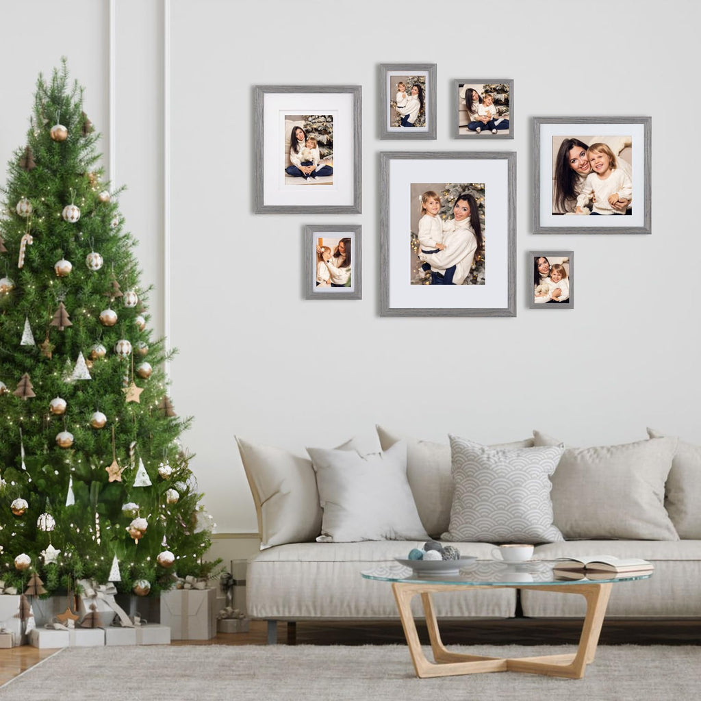 12x16 Picture Frame Made of Solid Wood with Plexiglass, Display Pictures 9x12/11x14 with Mat or 12x16 Without Mat for