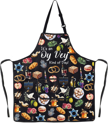 Jewish Apron Judaica Gift It's An Oy Vey Kind Of Day Gift Judaism Kitchen Apron Hanukkah Apron Jewish Passover Gifts