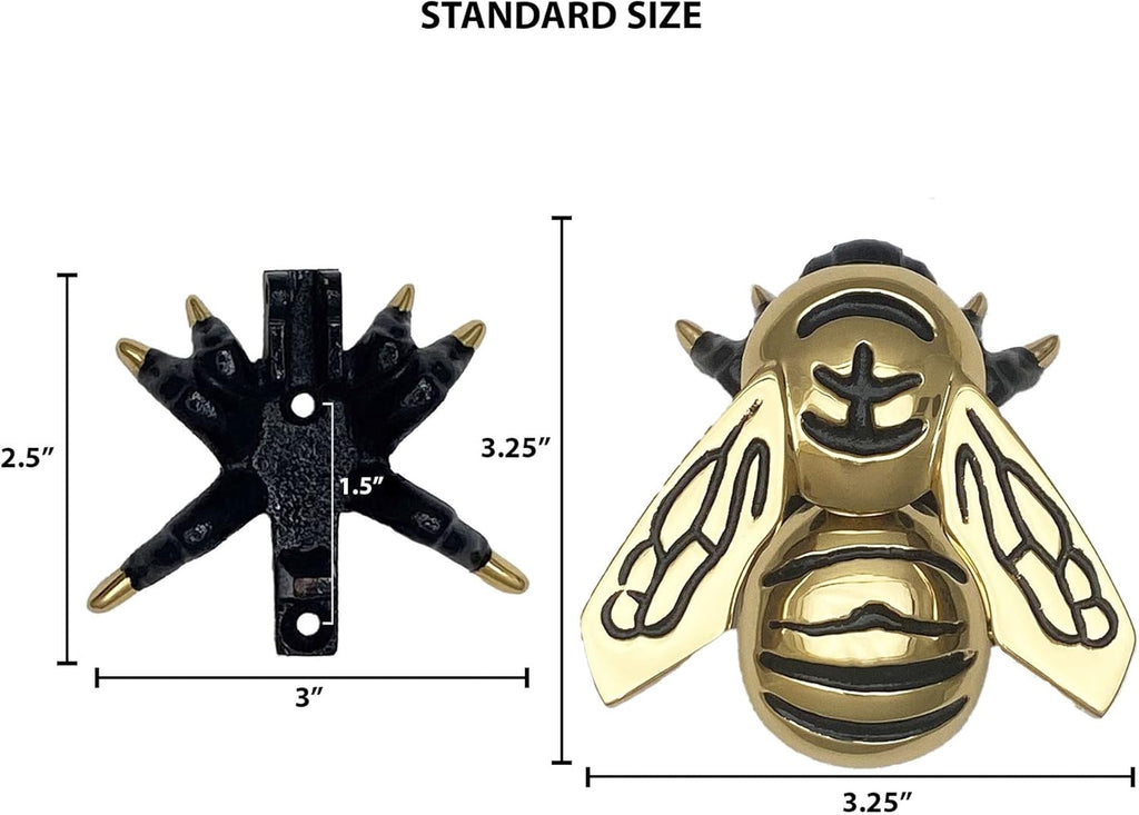 Bumblebee Door Knocker - Brass (Standard Size)