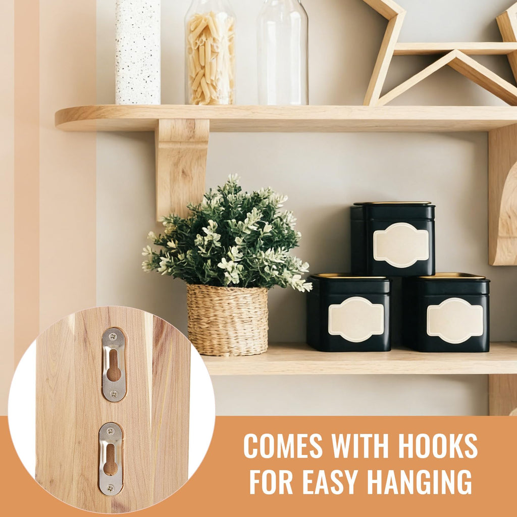 2 Pcs Wood Corbels, 5.5'' D X 5.5'' H X 3.5" W, Cedar Wood