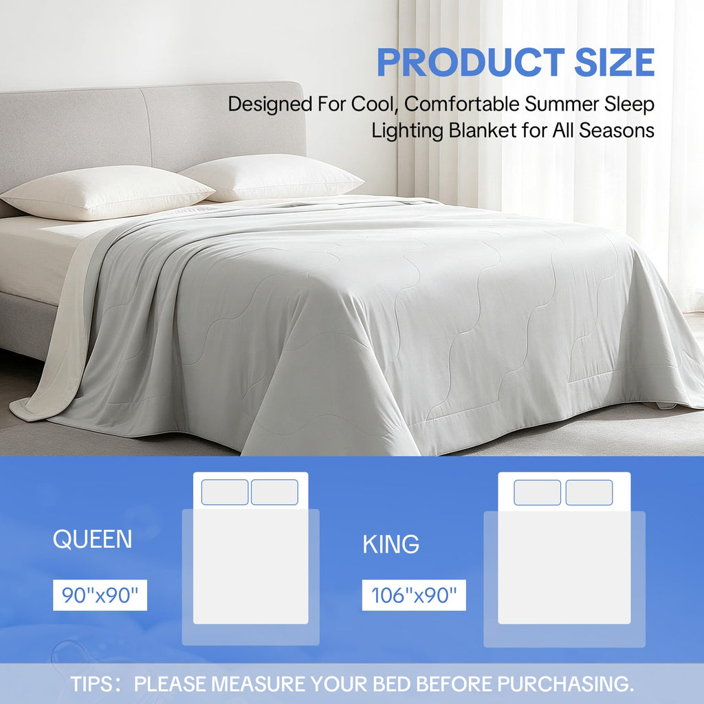 Cooling Comforter for Hot Sleepers, Breathable Blanket with Silicone