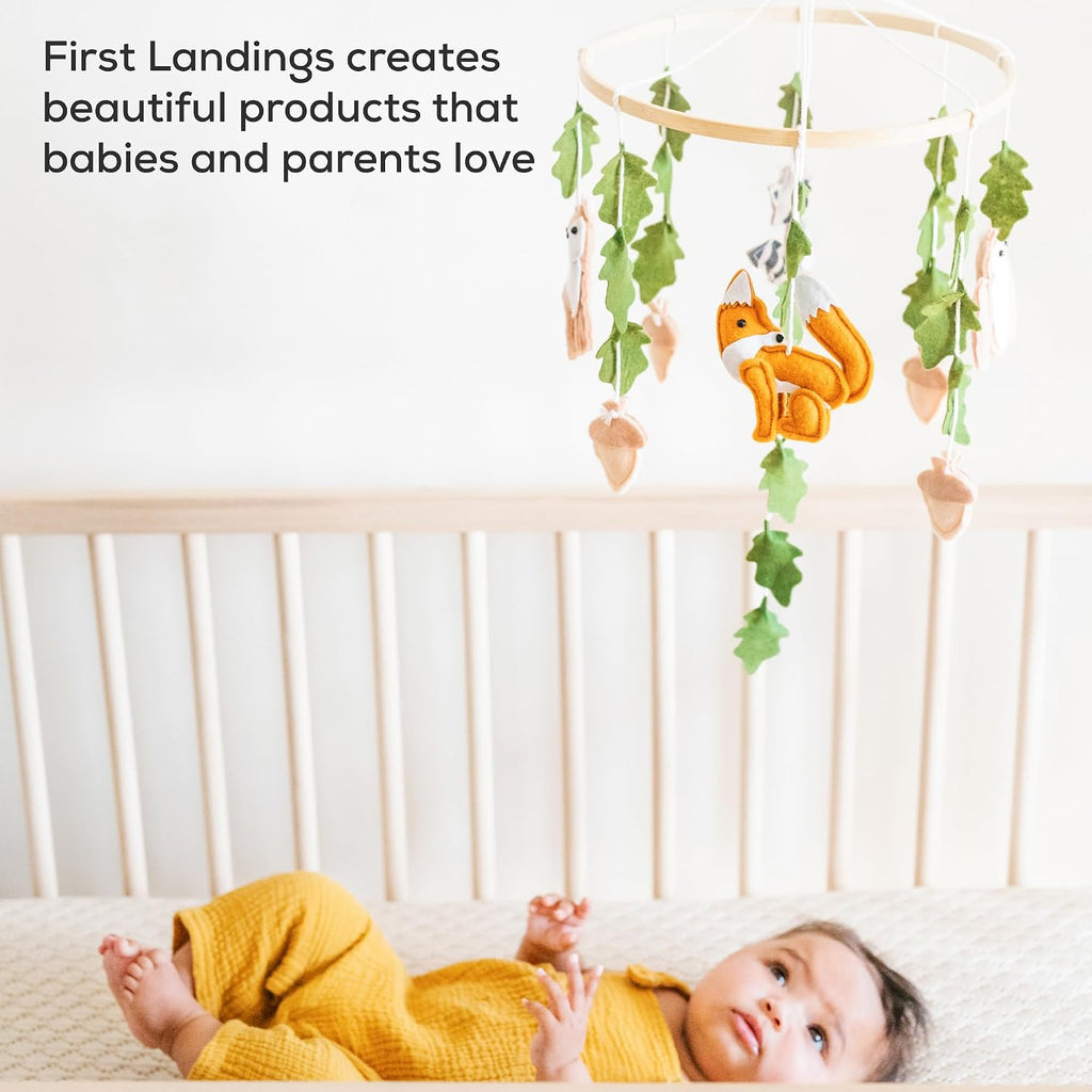 Baby Mobile for Crib - Forest Animal Nursery Mobiles - Gender Neutral Baby Nursery Decor - Woodland Forest Animals