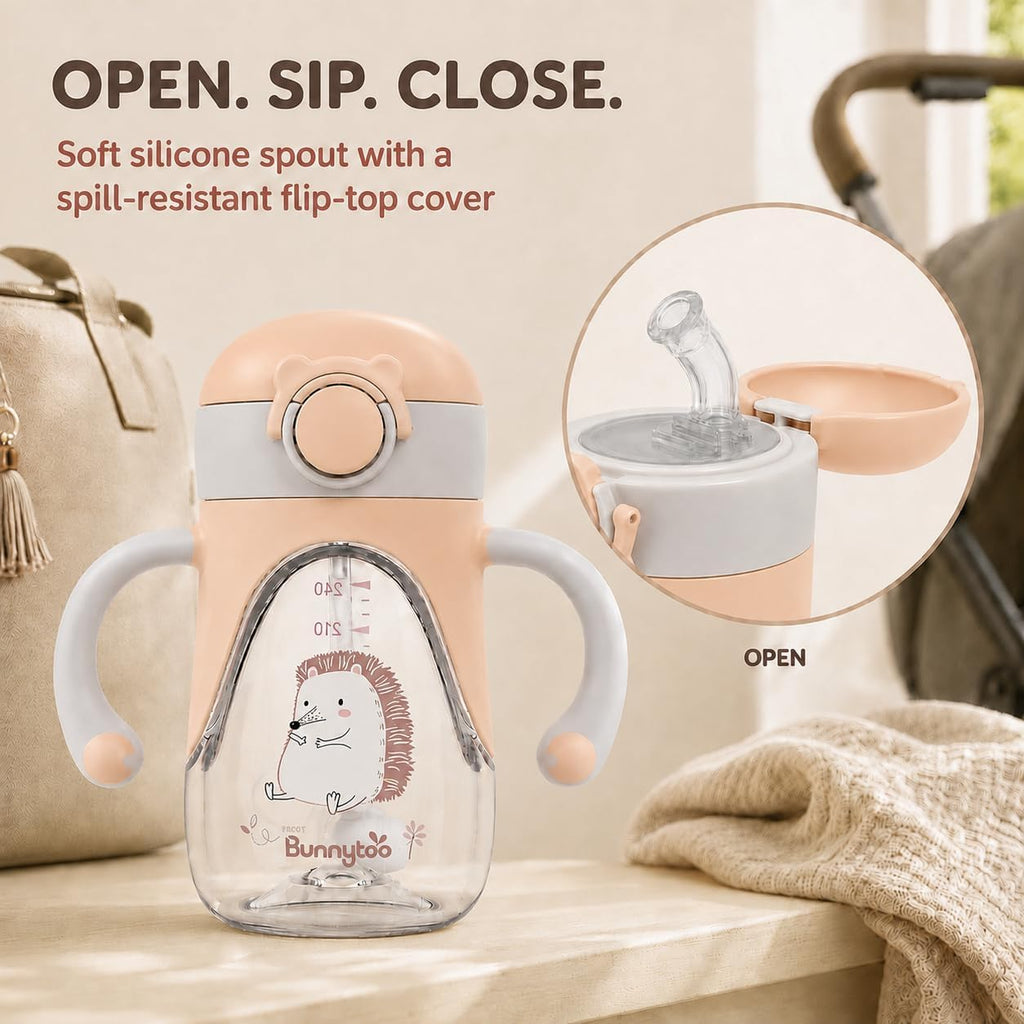 Weighted Straw Sippy Cup, 8 oz Tritan Toddler Cup with Handles