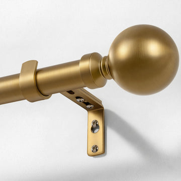 1 Inch Adjustable Curtain Rods, 32"-48", Brushed Vintage Gold