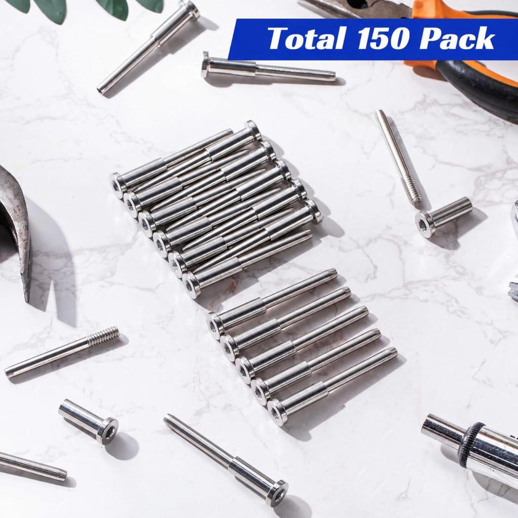 150 Pack 3/16" Stainless Steel Cable Railing Hardware Kit, Silver