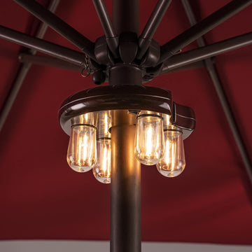 Patio Umbrella Light with LED Edison Bulbs
