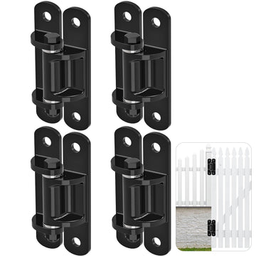 6.7'' Heavy Duty Gate Hinges Capacity 4PCS of 6mm Steel Hinges with Bearings & Rust-Proof E-Coating, Bolt On