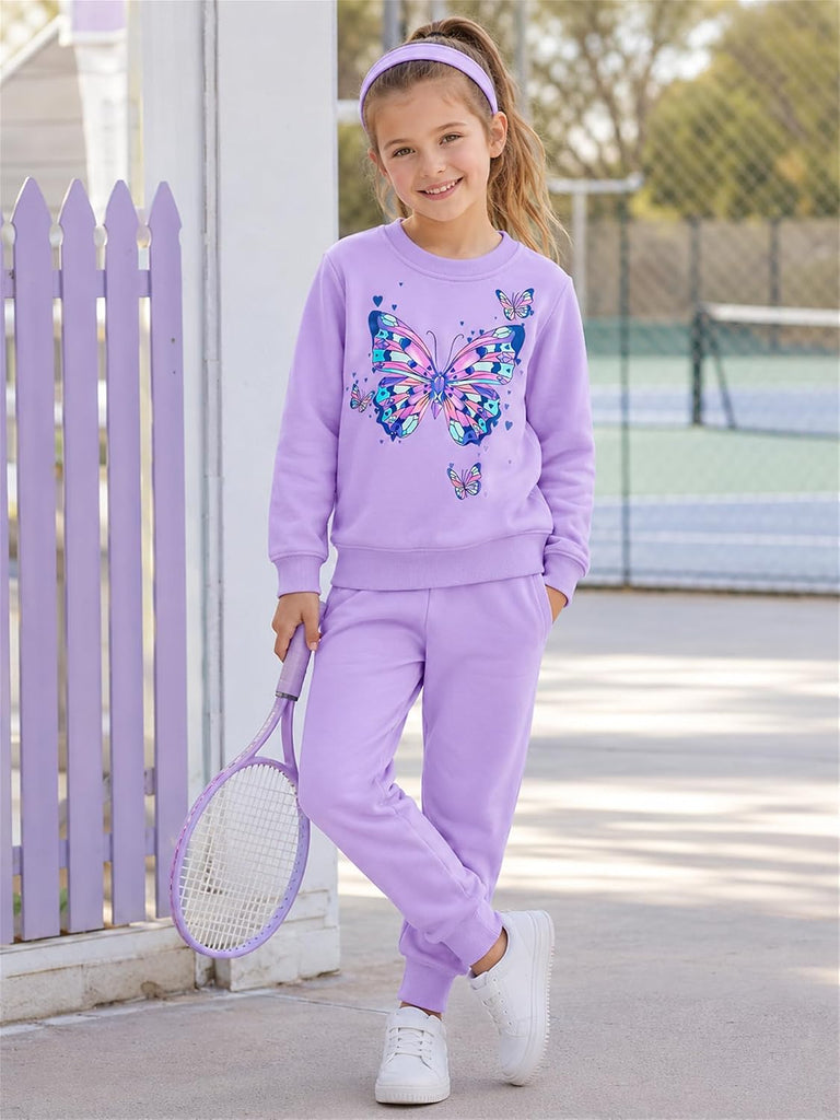Little Girls Clothes Set Sweatshirts Top & Leggings 2pcs Fall Winter Outfit
