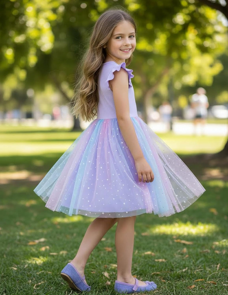 Girls Tulle Tutu Party Birthday Princess Formal Fancy Princess Dress
