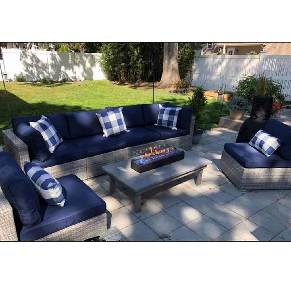 Navy Blue White Outdoor Buffalo Plaids Throw Pillow Covers Farmhouse Retro Decorative Dark Blue Check Cushion Cases