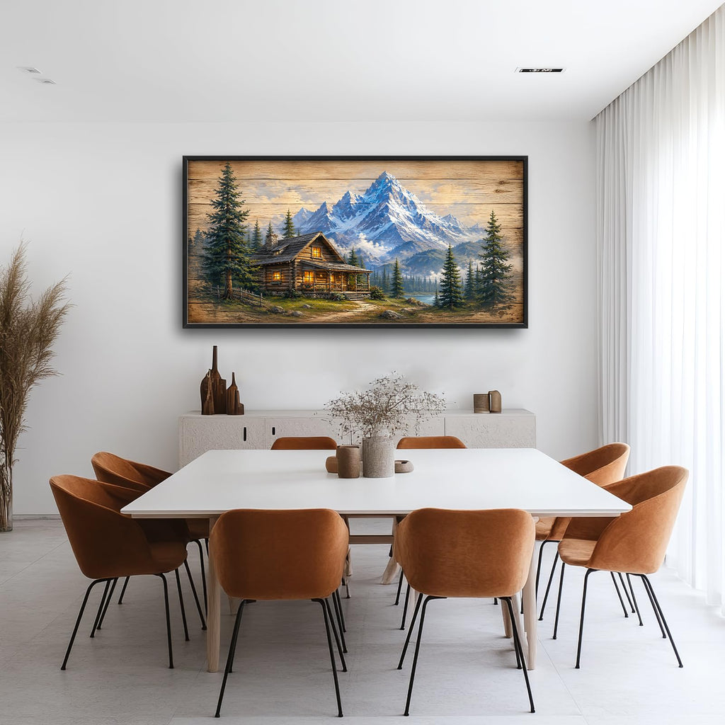 Cabin Wall Art Rustic Pictures Wall Decor 60"x 30"