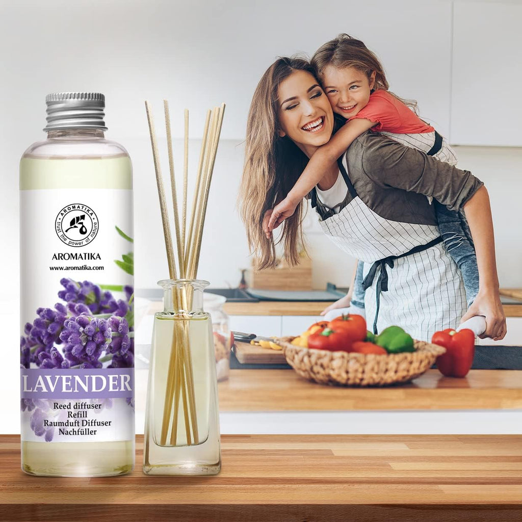Lavender Reed Diffuser Refill 6.8 Fl Oz - Lavanda Refill - Room Fragrance Diffuser w/Natural Essential Lavender Oil