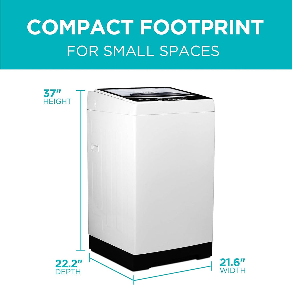 Small Portable Washer, Washing Machine for Household Use, Portable Washer 2.0 Cu. Ft. with 6 Cycles, Transparent Lid &