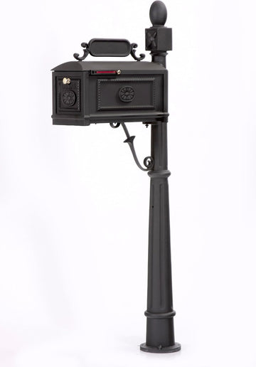 Contemporary Residential Curbside Cast Aluminum Mailbox Black Authentic * Original * Exclusive