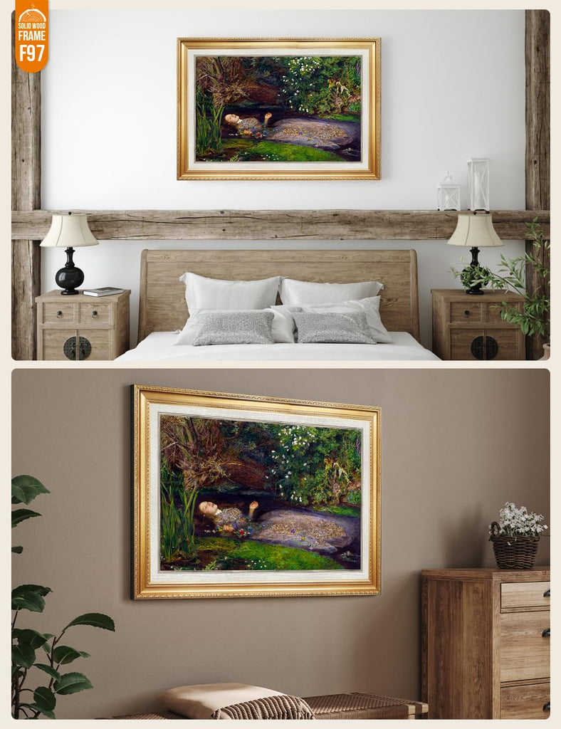 Ophelia Gold Framed Wall Art, 40x28