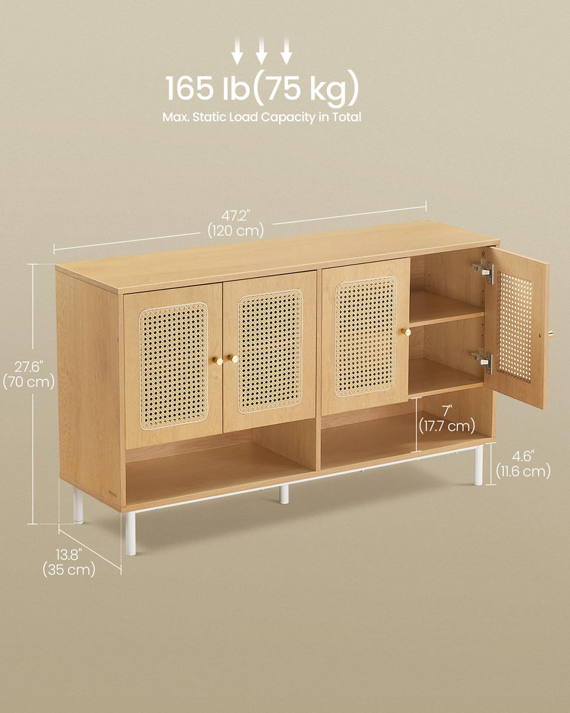 Natural Rattan 3-Tier Shoe Cabinet, 24 Pair