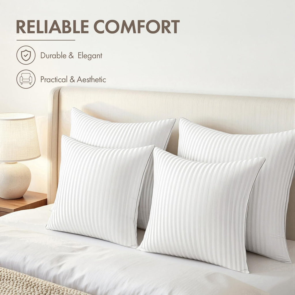 18x18 Throw Pillow Inserts, 100% Virgin Microfiber Filling - Set of 2