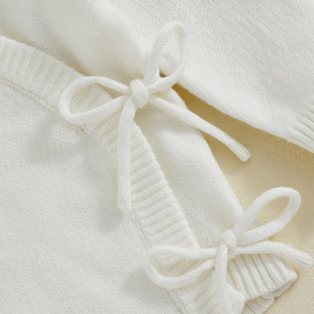 Newborn Baby Boy Girl Clothes Hello World Letter Print Long Sleeve Romper Knit Sweater Onesie Coming Home Outfit