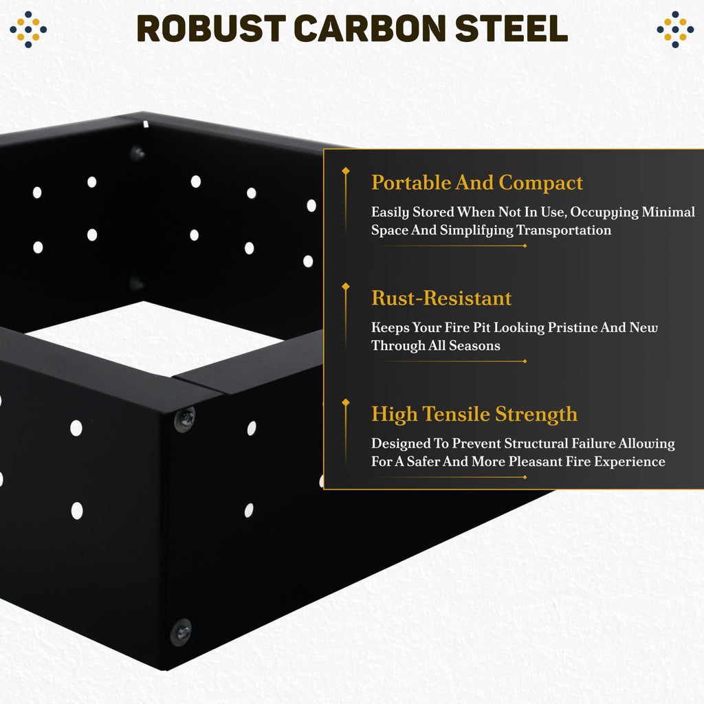 29" OD x 25" ID Smokeless Fire Pit Insert - Carbon Steel Ring